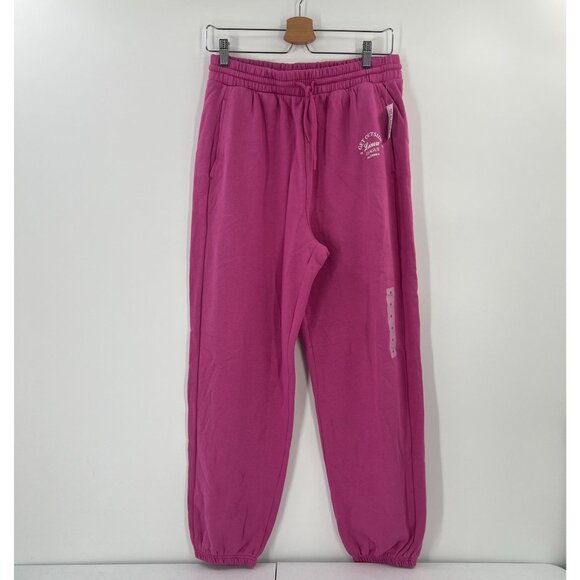 Old Navy M So Comfy Pink Jogger Sweatpants Fleece Extra High Rise Athleisure - Picture 1 of 13